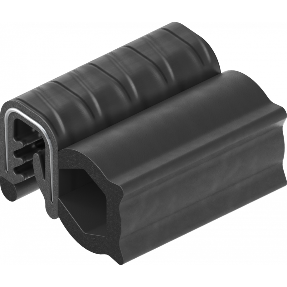 Ущільнювач армований, Самозажимний профіль, Каучук EPDM 65 ± 5 Shore A, Чорний, арт. 1011-45