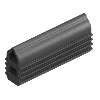 Ущільнювач в паз, H=13,5 мм, Спінений каучук EPDM 55 ± 5 Shore A, Чорний, арт. 1038-01