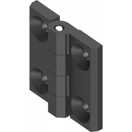 Петля 40x40 мм 180°, Поліамід PA-GF, Чорний, арт. 1056-U30